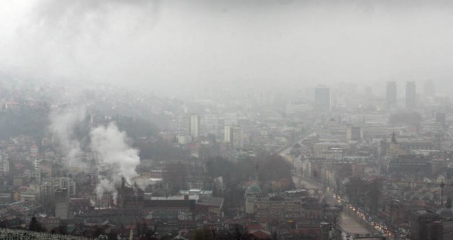 Proglašena epizoda pripravnosti u Kantonu Sarajevo zbog prekomjernog zagađenja zraka!