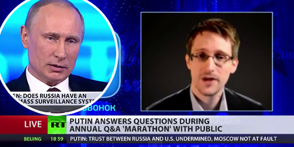 Edward Snowden i Vladimir Putin