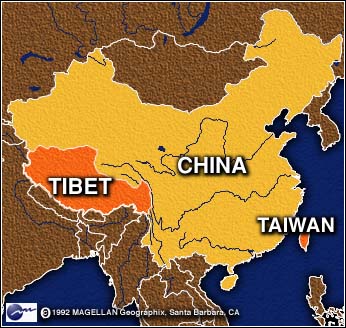 Kina Tibet Tajvan