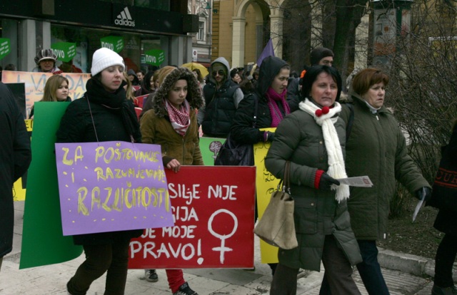 Aktivistički mar&scaron; povodom 8. marta / foto: DEPO