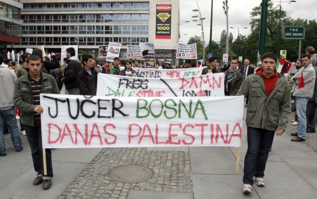 Protest podrške Palestincima u Sarajevu Protest podrške Palestincima u Sarajevu
