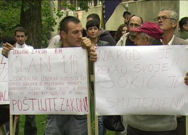 Protest građana &Scaron;ekovića ispred CIK-a BiH