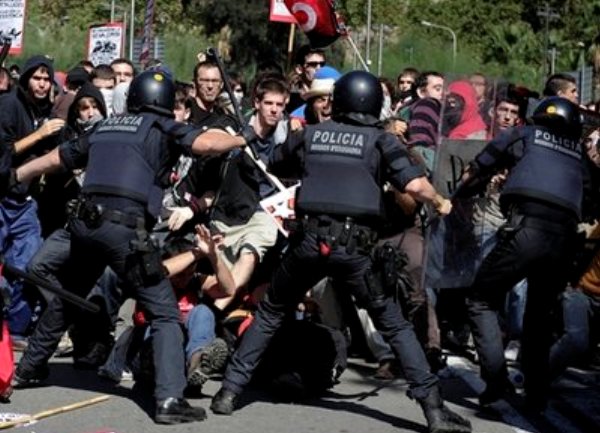 Barselona protest