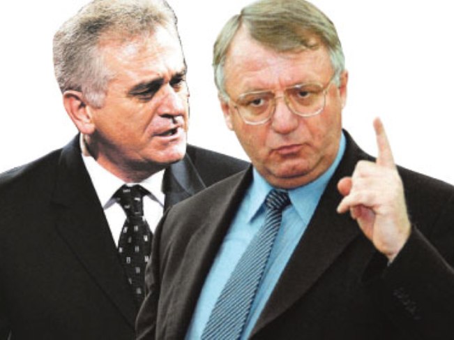 Vojislav &Scaron;e&scaron;elj i Tomislav Nikolić - ilustracija