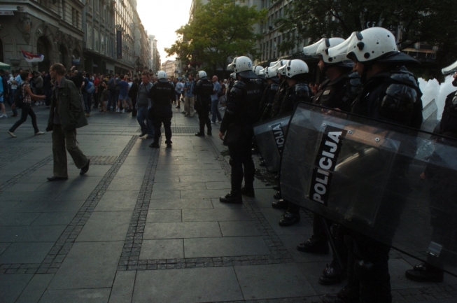 Protesti u Beogradu zbog hapšenja Mladića Protesti u Beogradu zbog hapšenja Mladića