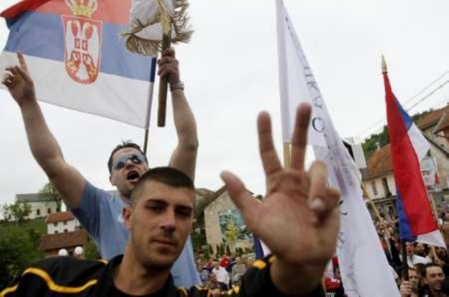 Protest podr&scaron;ke Ratku Mladiću u Kalinoviku, FOTO:Reuters