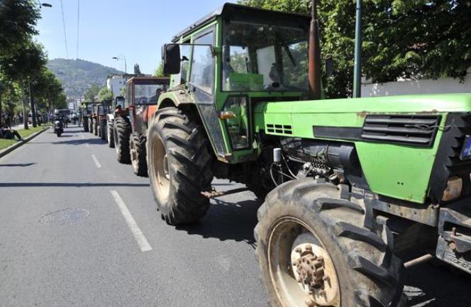 poljoprivrednici pred zgradom federalne Vlade