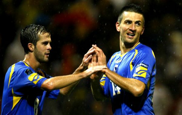 Vedad Ibi&scaron;ević i Miralem Pjanić; foto: Reuters