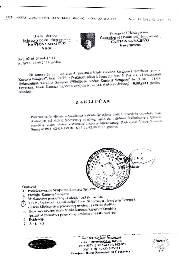zaključak Vlade KS zaključak Vlade KS