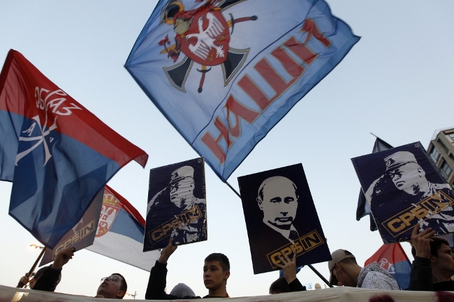 ratko mladić - vladimir putin transparenti