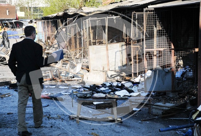 Izgorjela Nova pijaca u Banjaluci/ Foto: Nezavisne novine