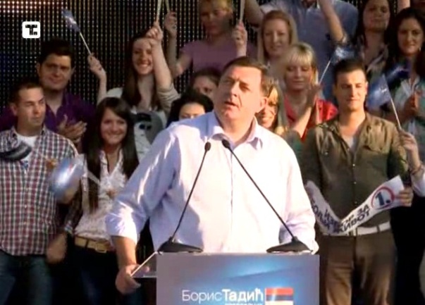 milorad dodik na predizbornom skupu DS-a u Novom Sadu