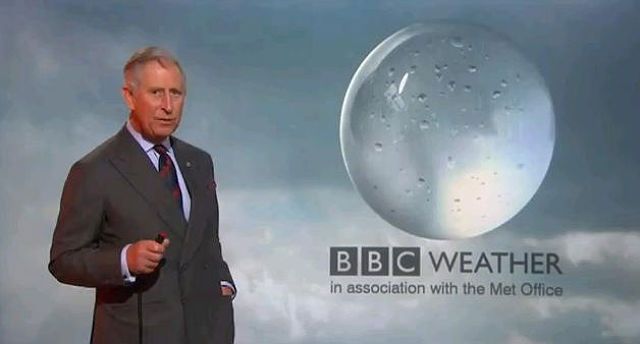 Princ Charls vodi vremensku prognozu