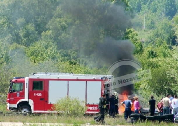 Pad aviona u Zalužanima kod Banjaluke/ Foto: Nezavisne novine