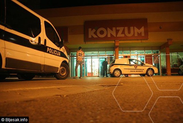 Pljačka Konzuma u Mostaru/ Foto: Bljesak