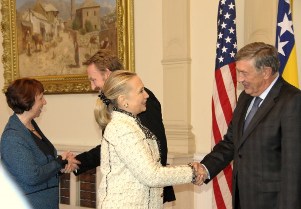 Clinton i Ashton s članovima Predsjedništva BiH Clinton i Ashton s članovima Predsjedništva BiH