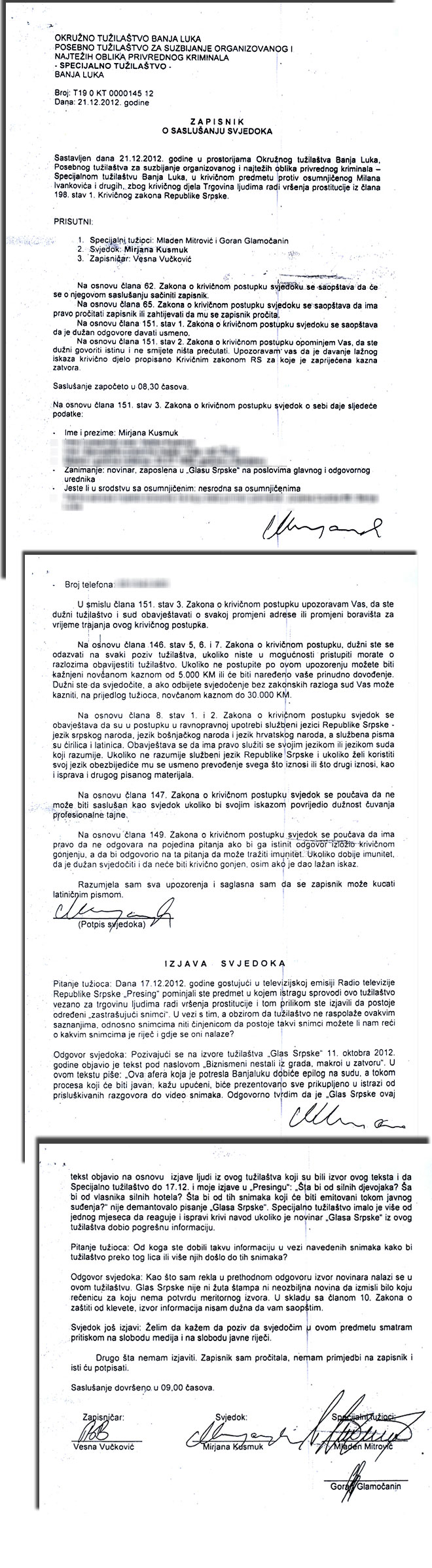 zapisnik Mirjana Kusmuk