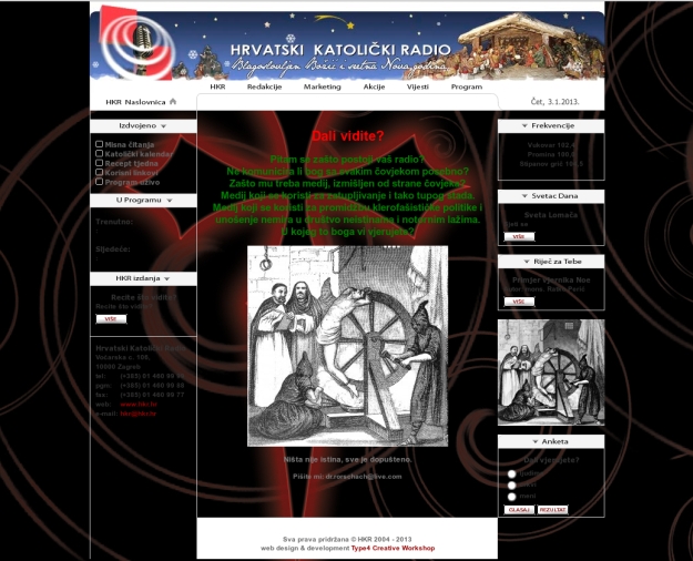 hakirana stranica Hrvatskog katoličkog radija