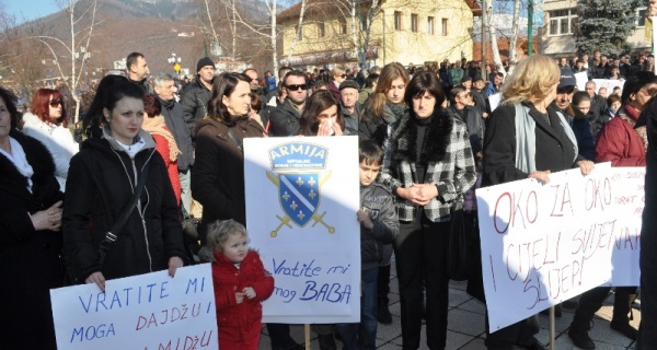 Protest u Goraždu zbog hap&scaron;enja biv&scaron;ih pripadnika 31. Drinske udarne brigade