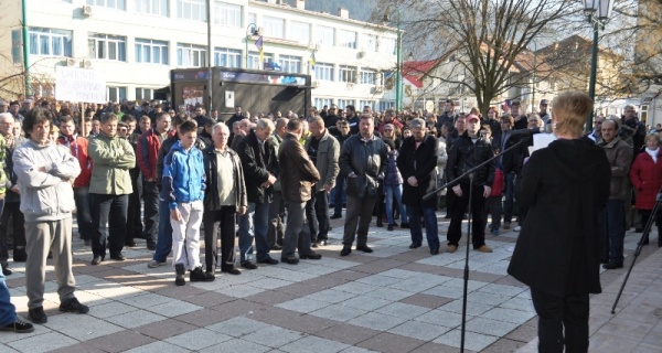 Protest u Goraždu zbog hap&scaron;enja biv&scaron;ih pripadnika 31. Drinske udarne brigade