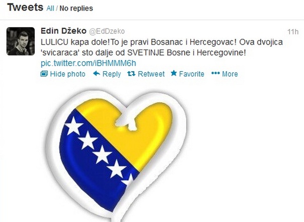 Džeko na Twitteru Džeko na Twitteru