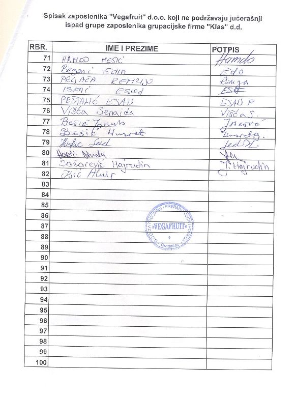 Saop&scaron;tenje radnika Vegafruit_spisak