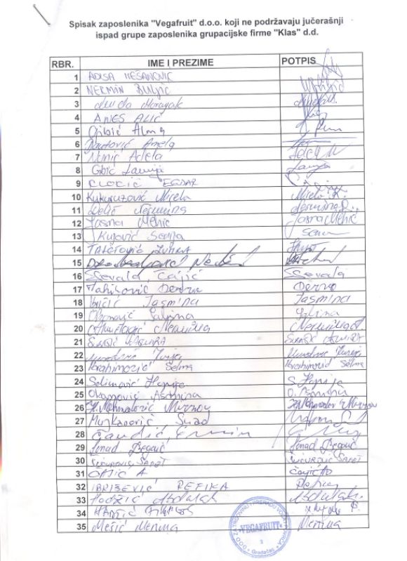 Saop&scaron;tenje radnika Vegafruit_spisak