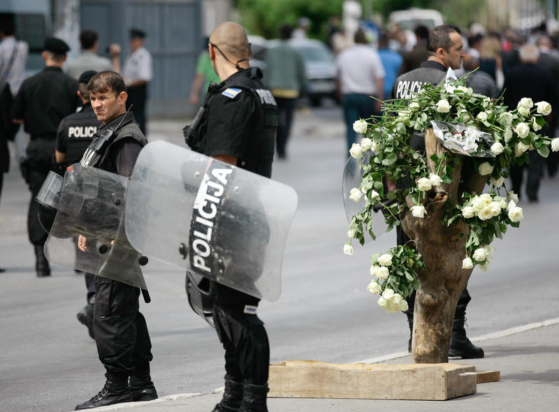 Polaganje cvijeća u biv&scaron;oj Dobrovoljačkoj ulici