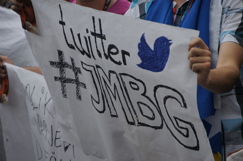 Protesti ispred Parlamenta BiH zbog JMB-a/ Foto: DEPO PORTAL