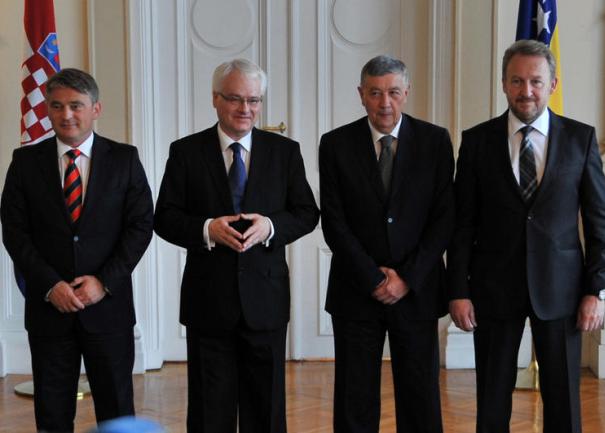 Ivo Josipović sa članovima Predsjedni&scaron;tva BiH/ Foto: Anadolija