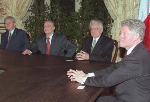 Clinton sa Tuđmanom, Milo&scaron;evićem i Izetbegovićem