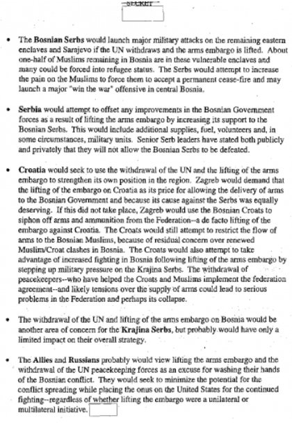 Dokumenti CIA-e o ratu u BiH 7 Dokumenti CIA-e o ratu u BiH 7