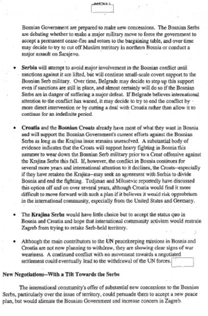 Dokumenti CIA-e o ratu u BiH 4 Dokumenti CIA-e o ratu u BiH 4