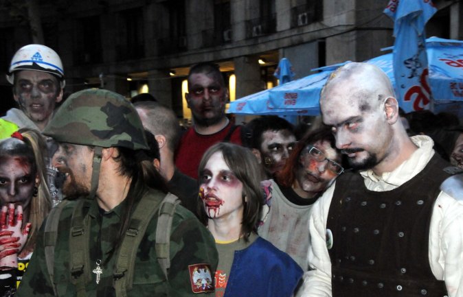 Zombiji pro&scaron;etali Beogradom/ Foto: Anadolija