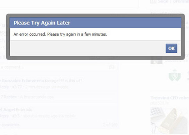 Facebook gre&scaron;ka