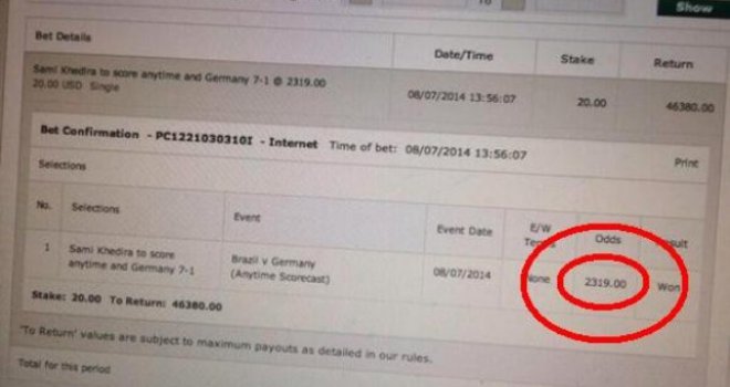 Je li bio pijan: Lik se kladio da će Njemačka pobijediti Brazil 7:1!