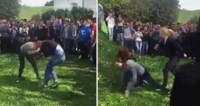 Pet djevojaka divljački se mlatilo u Varaždinu, više od 100 srednjoškolaca navijalo!