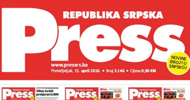 Gašenje još jednog dnevnog lista: Od danas prestaje sa štampanjem Press RS