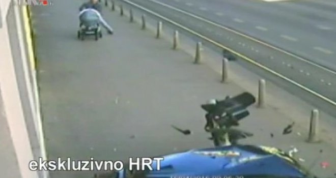 Pojavila se snimka nesreće u Zagrebu u kojoj je zamalo poginula beba