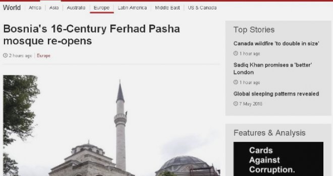 Svjetski mediji o Ferhadiji: Otvorenje banjalučke džamije korak je ka pomirenju!