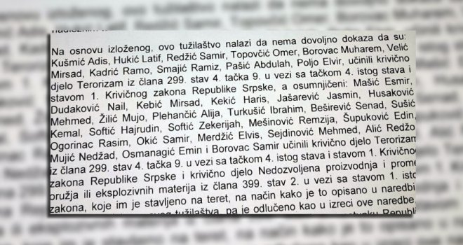 Kraj istrage protiv 31 Bošnjaka: Tužit ćemo RS zbog optužbi za terorizam, život nam je uništen