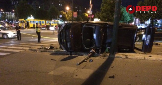 Saobraćajna nesreća na Alipašinom Polju: Prevrnuo se automobil, pet osoba povrijeđeno