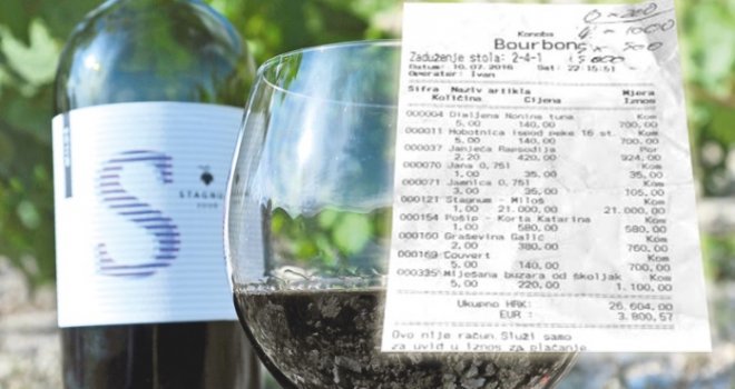 Skupini stranih nautičara na Mljetu prisjela večera: Bocu vina u konobi platili 5500 KM!
