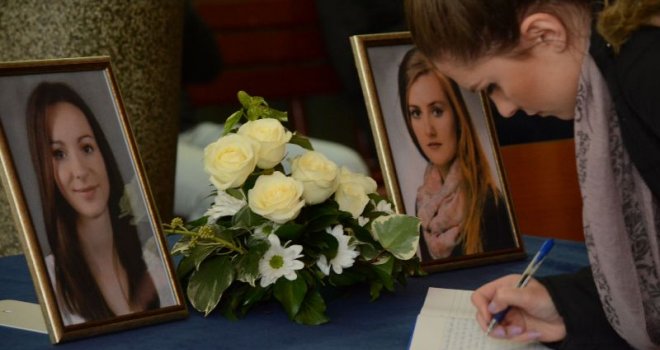 Kolege se oprostile od nedužno ubijenih studentica, Edite i Selme