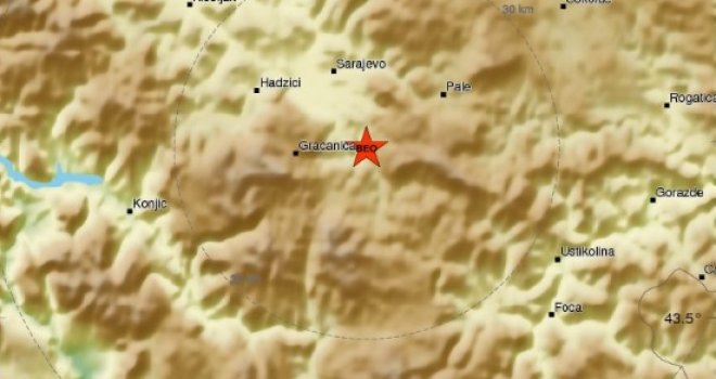 Ponovo se treslo Sarajevo: Drugi zemljotres pogodio glavni grad BiH