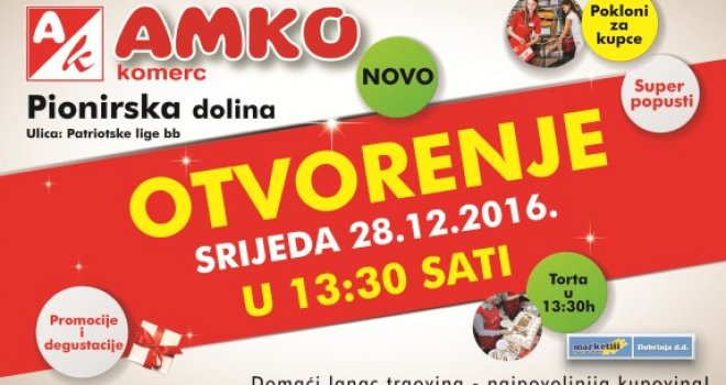 Novo mjesto za kupovinu u Pionirskoj dolini: 'Amko komerc' otvara još jednu trgovinu