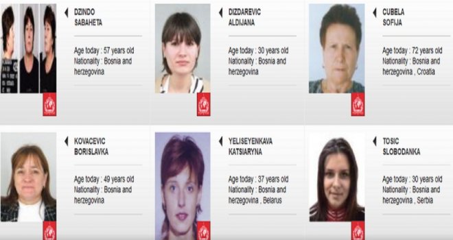 Ovo su Bosanke i Hercegovke za kojima je INTERPOL izdao potjernice