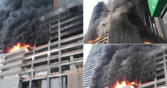 Prizori iz Dubaija: Vatra progutala zgradu od 60 spratova