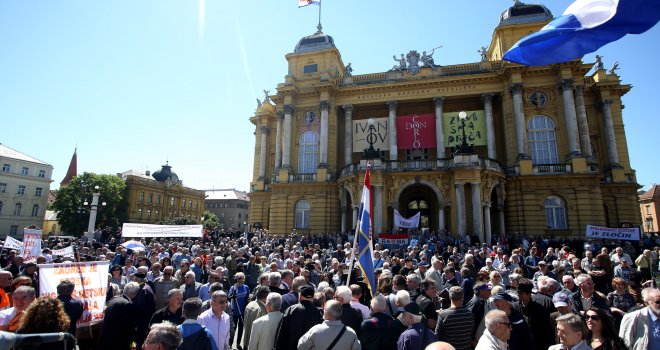 Hrvatska desnica na okupu: Protest na Trgu maršala Tita zbog Trga maršala Tita