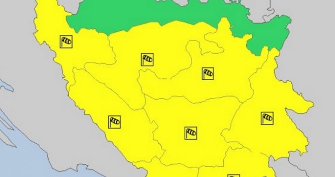 Upaljen žuti meteoalarm: Širom BiH puše jak vjetar, na Bjelašnici čak brzinom 122 km/h!